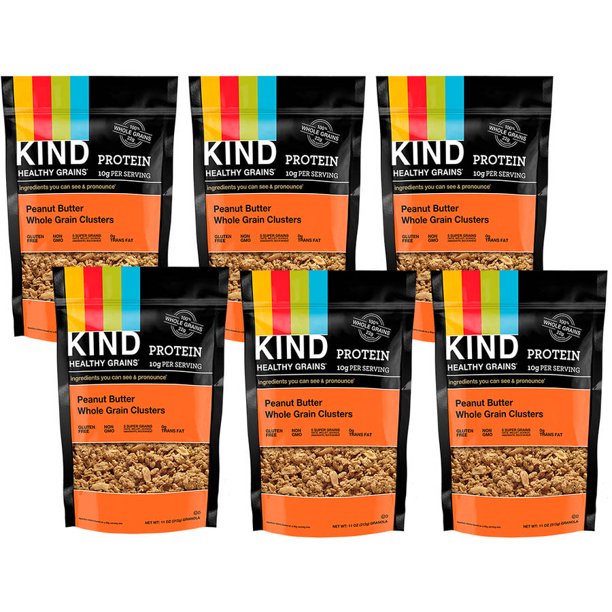 KIND Healthy Grains Clusters, Peanut Butter Whole Grain Clusters, 11
