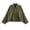 Green, variant on Women Relaxed Lapel Epaulet Drawstring Hem Cropped Suede Jacket Batwing Long Sleeve Solid Color Casual Daily Outer Coat 1PC XS
