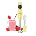thumbnail image 1 of BELLA Immersion Hand Blender, Cordless Portable Mixer with Whisk Attachment - Electric Handheld Juicer, Shakes, Baby Food and Smoothie Maker, Stainless Steel, Yellow, 1 of 5