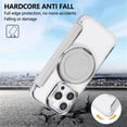 thumbnail image 5 of For iPhone 14 Pro Wallet Cell Cover, RFID Blocking, PU Leather,Compatible With MagSafe , With Flip Card Holder, Ultra Thin Electroplated Rotating Bracket Magneti Protective Cover,White, 5 of 7