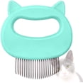 thumbnail image 1 of Peine para gatos, peine de masaje para gatos, cepillo para perros, peine para mascotas y cepillo de masaje (verde) Xemadio GX-491, 1 of 4