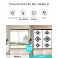 thumbnail image 4 of Window Privacy Film Black Gray Boho Stained Glass Window Film Decorative Sun Block Window Cover Modern Abstract Geometric Lattice Window Clings Static Adhesive Sticker for Bathroom 35.4"x78.7", 4 of 7