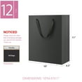 thumbnail image 6 of PKGSMART 12 Pack Gift Bags, 10x4.5x11 inches, Black Large Premium Paper Gift Bags with Handles for All Occasions, 6 of 7