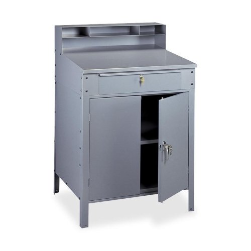 Tennsco Steel Shop Desk, Medium Grey