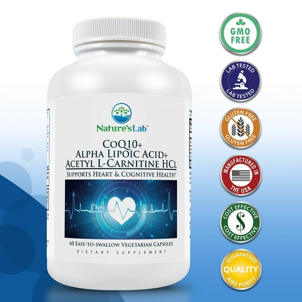 Nature's Lab CoQ10 + Alpha Lipoic Acid + Acetyl LCarnitine HCl 60