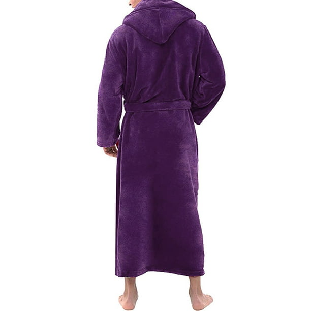 Purple dressing gown with hood sale