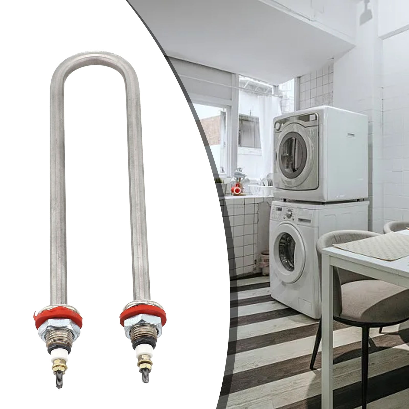 CHENGSI for Stainless Steel Electric Heating Element 220V 1KW U-Shaped Tubular Heater for Industrial and Household Use, Water Heaters, Coolers, Dryers, Steam Generators