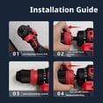 thumbnail image 3 of Mandrin Sans Clé pour Perceuse à Impact, Mandrin Électrique Sans Balais Rechargeable, Convertit les Tournevis Sans Fil en Perceuses Électriques en Quelques Secondes, pour Perceuses à Tige Ronde, Sans Clés Nécessaires, 3 of 7