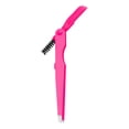 thumbnail image 2 of Pinzas para cejas Pinzas para cejas a prueba de herrumbre Pinzas de punta plana Cepillo para cejas Rosa, 2 of 8