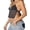 Black, variant on Women Y2K Cami Tank Top Polka Dot Sleeveless V Neck Open Back Tie Up Crop Top Sexy Spaghetti Strap Sheer Camisole Top
