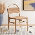 thumbnail image 6 of SAFAVIEH Sezia Leather Dining Chair, Off White/Natural (20.5 in. W x 17.5 in. D x 31.1 in. H), 6 of 12