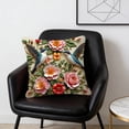 thumbnail image 3 of Tunhigl 18x18in Vintage Floral Bird Pillow Cover Boho Floral Pillowcase for Farmhouse Living Room Sofa Bedroom Decorations, 3 of 7