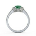 thumbnail image 2 of 1.40 Ct New Design Round Cut Natural Emerald Gemstone Diamond Ring for Anniversary 14K White Gold Size 11.5, 2 of 7