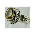 thumbnail image 5 of Navya Craft Citrine Oval 925 Sterling Silver Handmade Women Statement Ring, Yellow Gemstone Jewelry Size 13.0, 5 of 5