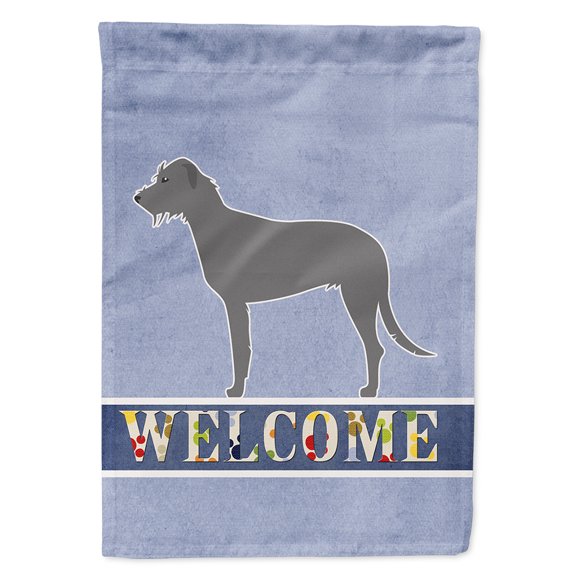 Irish Wolfhound Welcome Flag Canvas House Size