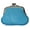 Baby Blue, variant on Leather Small Change Purse Double Frame with Zipper Pocket Y022