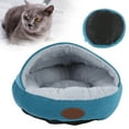 thumbnail image 1 of Pet Bed, Shell Shaped Pet  Soft Comfortable Warm Creative  For Small Cat For Pet For Small Dog Breed Blue Hard Top, 1 of 8