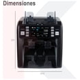 thumbnail image 2 of Contador de Billetes Touch Grado Bancario Con Doble Bandeja Kishnell 1000 x min Negro, 2 of 6