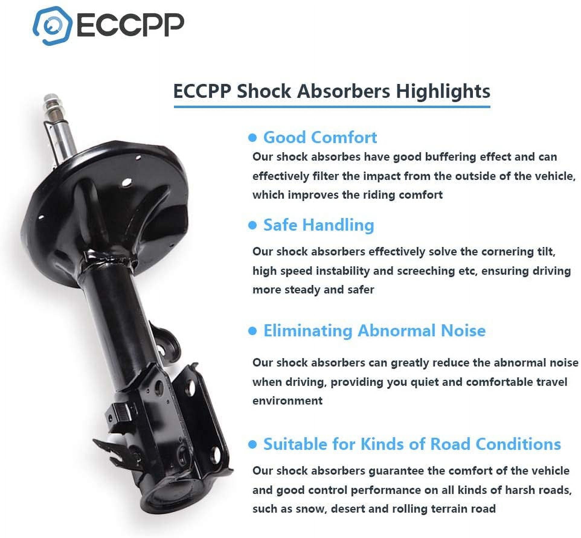 Shocks Struts,ECCPP Front Rear Shock Strut Absorbers Kits Compatible with 2005 2006 2007 2008 2009 for Hyundai Tucson,2005 2006 2007 2008 2009 2010 for Kia for Sportage 334502 72219 334504 72221