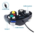 thumbnail image 3 of Control Alambrico USB para PC - Tipo GameCube Marca Virtual Zone - Compatible con Dolphin - Negro Virtual Zone Gamepad Alámbrico para PC, 3 of 4