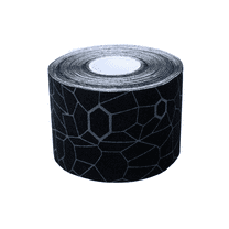 THERABAND Kinesiology Tape, Black/Gray, 1 Roll, with XactStretch Indicators, Long-Lasting Athletic Support for Shoulder & Knee, Latex-Free Sports Tape, Water Resistant, Cut-to-Length