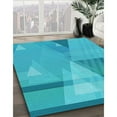 thumbnail image 2 of Ahgly Company Indoor Square Patterned Dark Turquoise Green Area Rugs, 7' Square, 2 of 6