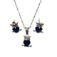 thumbnail image 3 of COLLAR DE BUHO AZUL CON ARETES DE PLATA, 3 of 4