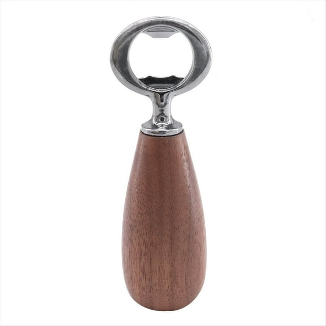 Abridor de de Cerveza con de Madera, Tapa para Bebidas, Abridor de de Cerveza, Herramientas de Cocina, Color Madera Oscura