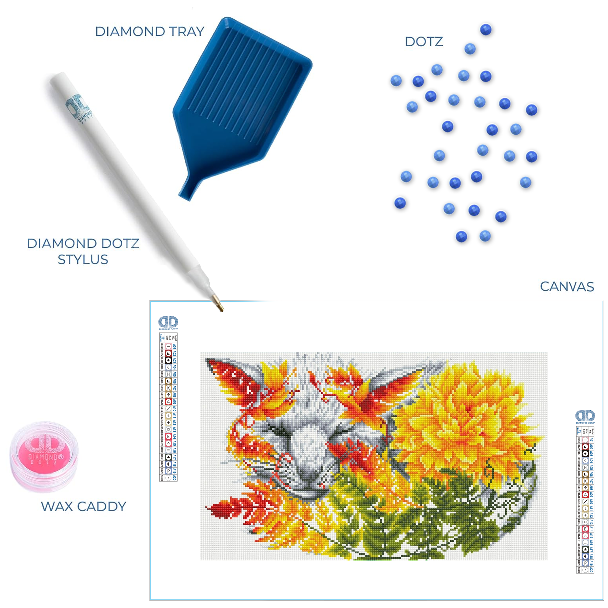Diamond Dotz Fern Fox  Animal Diamond Painting Kits for Adults - Diamond Art Kits a Relaxing Creative Craft Kit with Dotz Gems  12.6"x20.5"