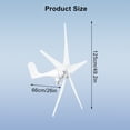 thumbnail image 2 of 100W Wind Turbine Generator, 12V Wind Turbine Kit, 5-Blade Wind Power Generator with Controller, Adjustable Windward Direction & 2.0m/s Start Wind Speed, Suitable for Home, Farm,RVs,Boats, 2 of 9