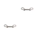 thumbnail image 3 of Sonducket Gancho a presión con perno Ganchos de doble extremo de acero inoxidable resistente a la corrosión Clips de metal de alta dureza Plata 2 2Conjunto, 3 of 6
