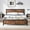 Brown, variant on Taomika Platform Twin Size Bed Frame With Wood Headboard, Brown Bed Frames