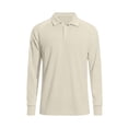 thumbnail image 4 of Men's Swim Shirts Long Sleeve Golf Polo Shirts for Men Quick Dry UPF 50+ Sun Protection Polos Casual Collared Shirts with Thumb Holes Big and Tall Size M-3XL Khaki, 4 of 9