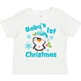 thumbnail image 3 of Inktastic Baby's 1st Christmas with Cute Penguin and Snowflakes Boys or Girls Toddler T-Shirt, 3 of 5