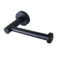thumbnail image 5 of Stainless Toilet Paper Holder Half Open Tissue Roll Dispenser Wall Punching_Black, 5 of 7