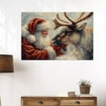 thumbnail image 2 of Santa's Reindeer Framed Christmas Canvas Wall Art for Living Room, Winter Pictures Wall Decor Prints Size 24''x36''-Gategoo, 2 of 5