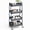 Gray, variant on CONCETTA 3-Tier Utility Rolling Cart, Metal Mobile Storage Rack with Lockable Castors for Office, School, Bathroom, Green