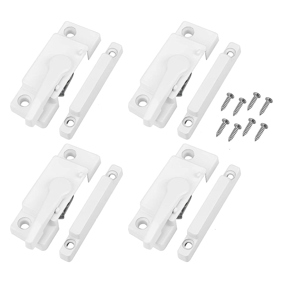 Window Sash Locks, 4 Pack White Window Sash Locks & Latches Replacement