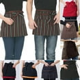 thumbnail image 7 of Cleaning Tools Antifouling Kitchen Bar Pub Cafe Cooking Half Apron Waist Aprons Work Apron Short Half Waist Apron B, 7 of 7