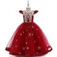 thumbnail image 1 of Vestido de princesa de manga corta para niña grande de Europa y Estados Unidos, vestido de novia de corte infantil, vestido de actuación de piano, 1 of 6