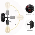 thumbnail image 3 of Nex Rustic Black Wall Mounted Sconces Set of 4 Adjustable Angle Metal, 3 of 4