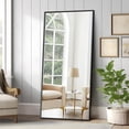 thumbnail image 4 of ZXNYH Over The Door Mirror Full Length Mirror Hanging Over Door or Leaning Against Wall or Mounted On Wall, Door Mirror Full Length Mirror Over The Door, 43"x18", White, No Stand, 4 of 6