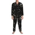 thumbnail image 3 of Fotbe Spiders On The Web Pijama de Hombre con Estampado de Manga Larga, Conjunto de 2 Piezas, Ropa de Dormir Suave y Cómoda con Bolsillos-Medium, 3 of 7