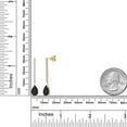 thumbnail image 6 of Gem Stone King 14K Yellow Gold Black Onyx and Lab Grown Diamond Dangle Earrings for Women | 2.92 Cttw | Gemstone December Birthstone | Pear Shape 9X6MM, 6 of 6