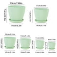 thumbnail image 2 of 7.5/6.6/5.8/5.1/4.3/3.5 inches Plant Pots Indoor Outdoor,Happon 6 Pack Plant Flower Pots with Drainage Holes and Saucers,Plastic Planters Nursery Pots for Flowers, Herbs, Succulents, and Seedlings, 2 of 7