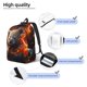 thumbnail image 3 of Disketp Cute Maple Leaf Koala print Canvas Backpack Lightweight Travel Daypack Student Rucksack Laptop Backpack-Small, 3 of 5