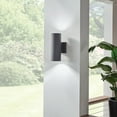 thumbnail image 6 of Kichler 12" 1 Light Integrated LED Textured Black Cylinder Outdoor Wall Sconce, 6 of 7