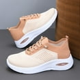 thumbnail image 6 of Mostsola Knitted Sneakers for Women Lace up Platform Running Shoes Comfortable Casual Flats, 6 of 7