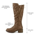 thumbnail image 5 of Pennysue Women's Knee High Boots Brown 2 Inch Side Zipper Boots 7M, 5 of 9