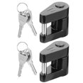 thumbnail image 1 of Anti-Theft Trailer Hitch Lock 2 Sets Black Zinc Alloy Padlock-Style Security Needs For Trailer Users 1.77X1.69X0.59inch, 1 of 3